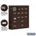 Salsbury Cell Phone Storage Locker - with Front Access Panel - 5 Door High Unit (5 Inch Deep Compartments) - 12 A Doors (11 usable) and 4 B Doors - Bronze - Surface Mounted - Master Keyed Locks